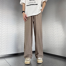 休闲裤男韩版潮流松紧腰痞帅气个性2024春季ins宽松长裤K4277-P30，男装休闲裤，星座412-2