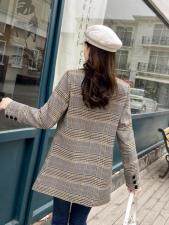 春季新款格子西装外套，女装西装，吉之红