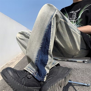 慵懒长裤原宿简约文艺ins男日常新款百搭潮流牛仔裤 KK113-P40图片