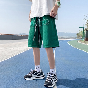 1港风短裤男大码中性风短裤女男士中裤男潮流五分裤DK7713P37控49图片