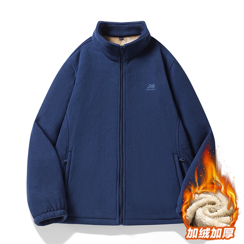 直播中老年秋季新款340克开衫重磅高品摇粒绒8999加绒-P55,男装卫衣,星座217-4