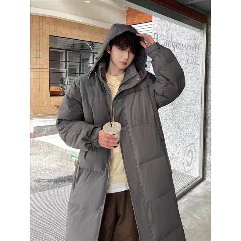 (网图)情侣长款羽绒服BT港风潮牌加厚连帽休闲313B-YJ921-P150,男装羽绒服,星座313B