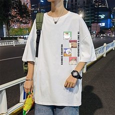 港风何电商A088-DT8538-TP20100夏季新款大码宽松短袖T恤男1，男装T恤，电商A088