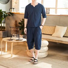 刺绣新款套装男士宽松风男装229W18P30，男装套装，星座229