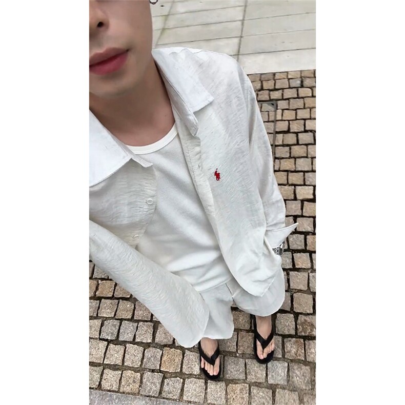 现货~刺绣亚麻衬衫套装TZ088-P80 衬衫C035-P45 短裤DK036-P35图片