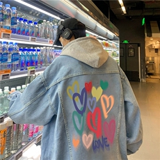 秋季大货情侣连帽可拆卸牛仔外套大码男夹克牛仔上衣JK1068-P88，男装夹克，星座1103-3