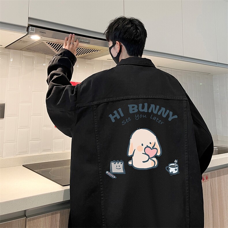牛仔夹克男大码牛仔外套男茄克 NJ77314-P60加绒款-P75图片