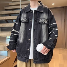 扎染牛仔外套美式秋季夹克新款男时尚潮外套DW107P58，男装夹克，星座1116-2