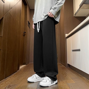 休闲裤男款春秋潮牌宽松直筒裤子男时尚帅气青少年长裤KZ50-P45图片