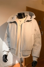 美式撞色拉链夹棉卫衣连帽开衫棉衣外套男5D4095-TP85168，男装棉衣，电商A102