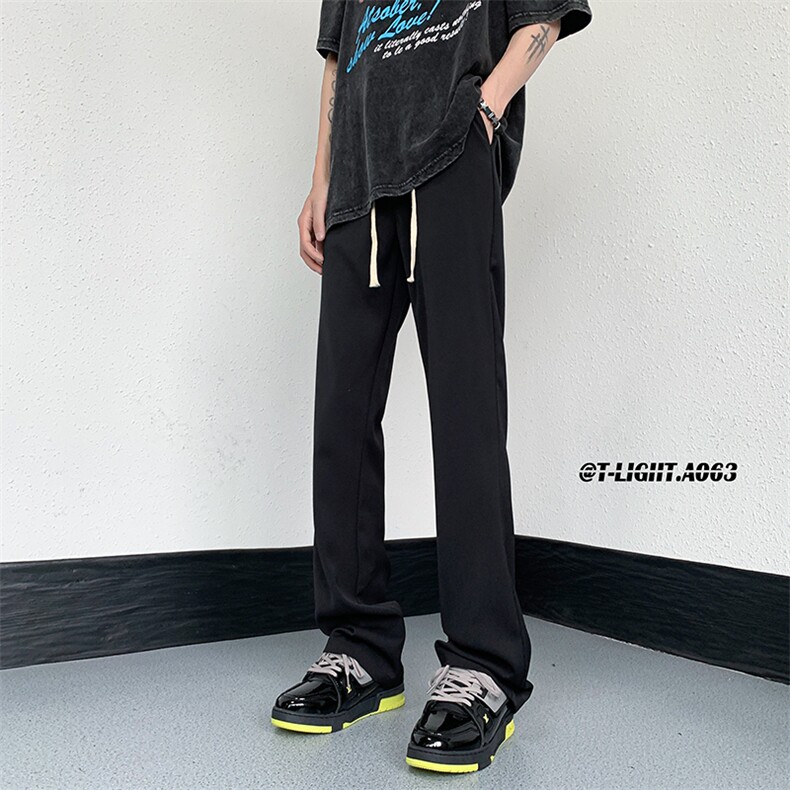 2023美式高街纯黑西海岸小西裤货号K733P50图片