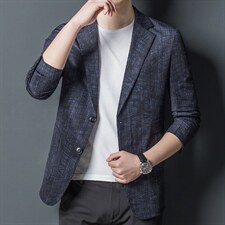 中年商务休闲西服男春秋季修身单件便西男士单西外套中老年西装男，男装西服，电商B212（原钱塘6029）