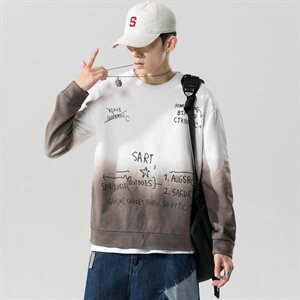 卫衣男潮2021新款休闲渐变长袖打底衫男士韩版潮流秋装DF17T图片