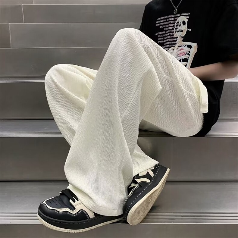 高品质~夏季垂感冰丝字母刺绣款休闲裤直筒西裤男KA226-P35,男装休闲裤,星座1109-3