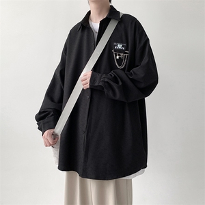 已出货 挂链小标长袖衬衫男KD626-P30图片