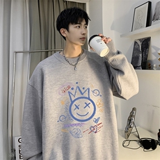 圆领毛衣男大码针织衫男毛线衣线衫M67180-P45加绒款-P65，男装针织衫/毛衣，电商A040