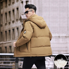 新款新标90绒中青年羽绒服外套男士秋冬连帽时尚休闲羽绒服大衣，男装羽绒服，钱塘723