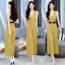 2022年夏季时尚修身显瘦气质优雅两件套连体裤，女装连体裤，时尚俏佳人