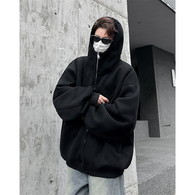 美式开衫潮流休闲加绒拉链连帽卫衣外套男秋冬宽松潮牌WY0311-P62,男装卫衣,星座308B-2