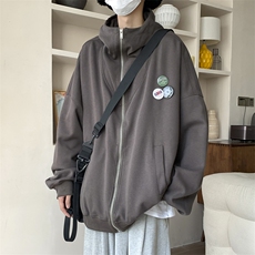 F29-P55美式街头开衫卫衣男2024秋季潮牌宽松拉链运动上衣外套，男装卫衣，星座512-6