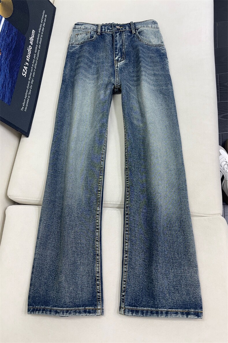 B221美式ins高街暗黑重工艺宽松直筒牛仔裤LK26627-特P45控78,男装牛仔裤,电商B221
