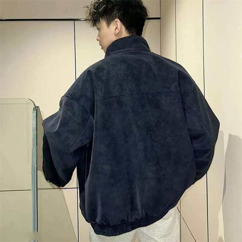 现货网图慎用春秋皮夹克扎染皮衣外套JK306P65,男装夹克,星座1904A