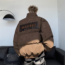 美式复古立领字棉衣男秋冬款港风面包服棉袄M0803-P105，男装棉衣，星座308B-2