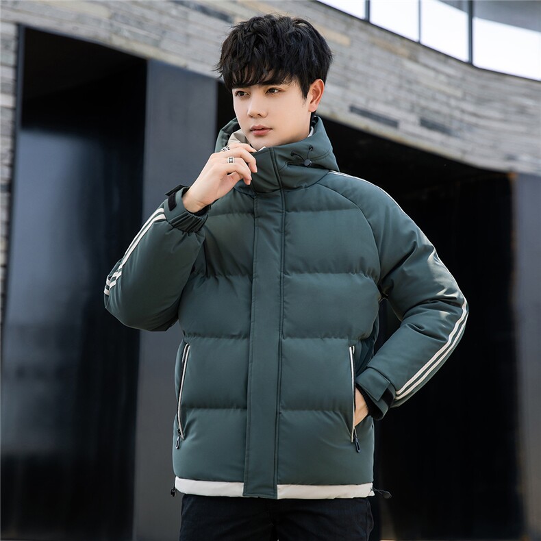 新款男冬季连帽面包服加厚港风平铺棉衣M5811-P70控158,男装棉衣,星座717