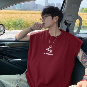 可48小时发货支持抖音得物来样二开240克重磅美式纯棉背心无袖t恤图片