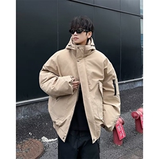 堆堆袖棉服冬季保暖宽松男士棉衣外套2024新款棉袄潮牌MF314-P95，男装棉衣，星座412-3