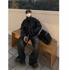 网图冬季哑光PU皮棉服加厚保暖棉衣D8808-特P65，男装棉衣，星座1213