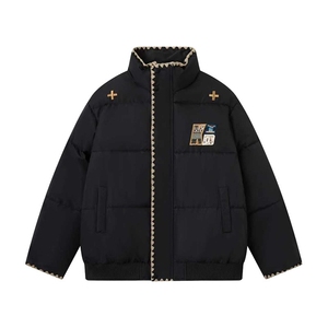 潮时尚设计感刺绣立领棉衣女冬季新款洋气加厚宽松显瘦面包服潮图片