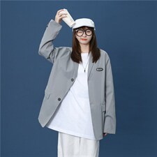 中性秋季宽松百搭休闲翻领西服小西装外套上衣A338-1XF52P75，男装西服套装，电商D325