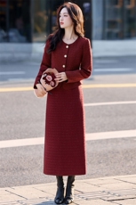 现货小香风套装裙女2025秋季新款高级感气质富家千金半身裙两件套，女装套装/套裙，涵墨