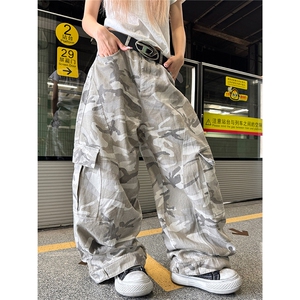 1506/QB1750/P61美式复古伐木工装迷彩裤潮牌欧美街头裤子直筒裤图片