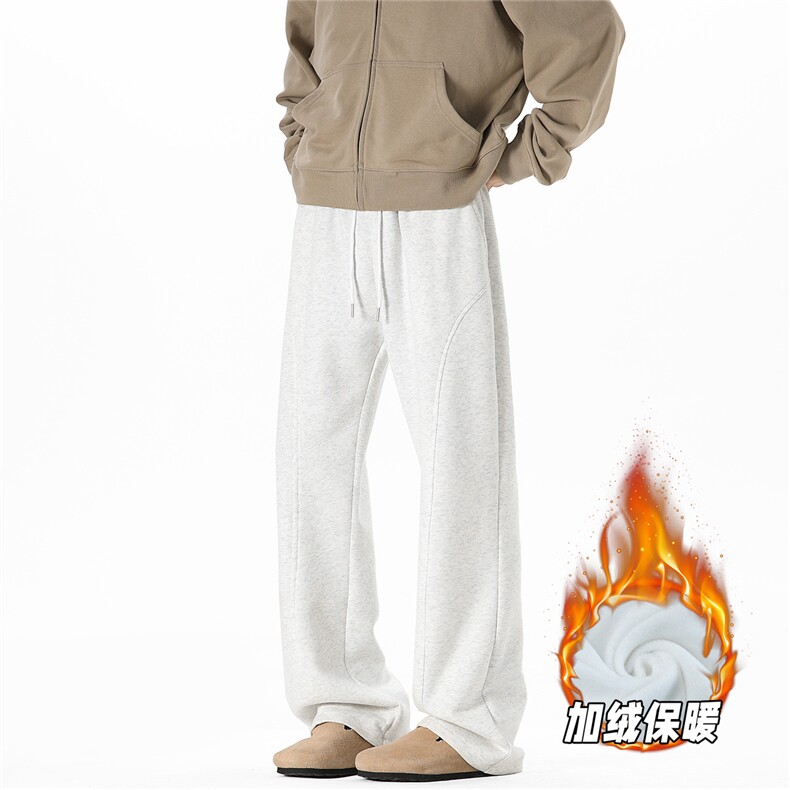 YK155特P40加绒P50控78无影墙加绒加厚美式保暖弯刀裤运动裤，男装休闲裤，电商A249