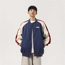 2026新款撞色棒球服潮流情侣字母夹克上衣9106/P30，男装夹克，星座202