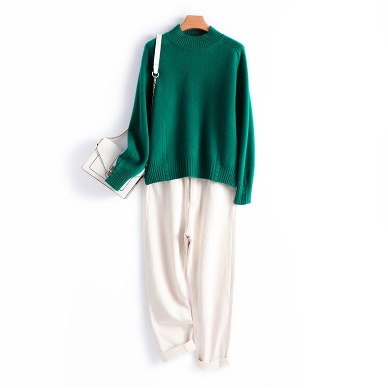 套头长袖纯色2024年秋季气质百搭潮流羊毛衫，女装羊毛衫，冀清阳荣