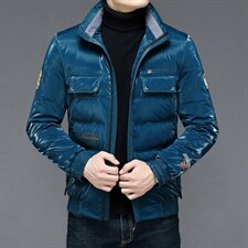 冬季中老年羽绒服男中长款爸爸装白鸭绒羽绒服外套ALXB2015-P260，男装羽绒服，电商B212（原钱塘6029）