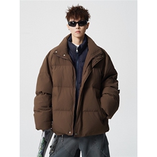仿牛仔拼接假两件棉衣保暖设计感立领棉服A170-M912-P135控188，男装棉衣，电商A170