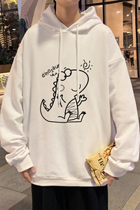 WY2172-P35 加绒款-P40 纯棉连帽卫衣男大码运动帽衫宽松薄外套男图片