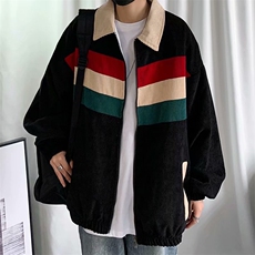 灯芯绒外套春秋季韩版撞色休闲夹克ins宽松百搭棒球服W1199-P58，男装夹克，星座512-4