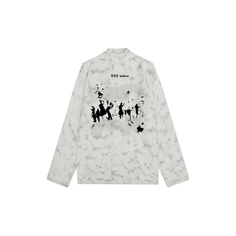 260克重磅扎染德绒半高领打底衫【有货】HD019-DR25258RB-P25图片