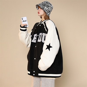 冬款中性加棉加厚个性棉衣外套毛巾绣棒球服男士8133-P120控价158图片