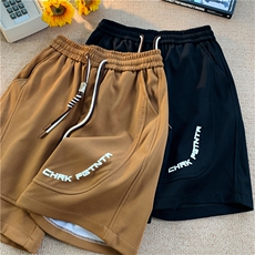 A334-KZ01-30潮牌字母印花百搭大码宽松休闲运动五分裤控45，男装工装裤，电商B339(原A334）