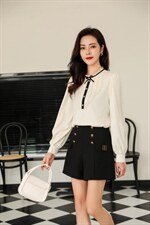 2022新款春装：欧根纱拼接小衫，其它，咔绣