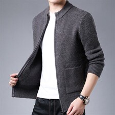 LB1819男式2023秋冬新款长袖毛衣开衫青年休闲外套P115图片