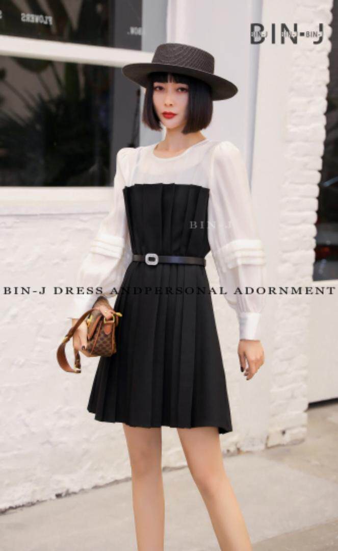 秋季新款韩版收腰连衣裙，女装连衣裙，宾珏