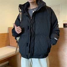 棉衣外套男生冬季加厚2024新款纯色潮牌宽松羽绒棉小袄子情侣棉服，男装棉衣，电商A409-1