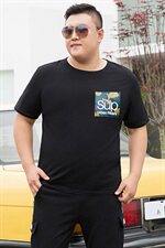 男加肥加大码印花圆领短袖T恤5032-1_T81(M-4XP405XL-9XLP45)，男装T恤，星座1516-1